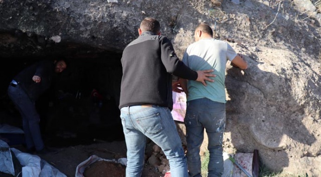 Kaya mezarı kazarken yakalandı, bakın ne dedi!