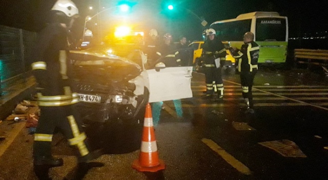 Kontrolden çıkan otomobil halk otobüsü ile çarpıştı: 1 ölü, 4 yaralı Kontrolden çıkan otomobil halk otobüsü ile çarpıştı: 1 ölü, 4 yaralı