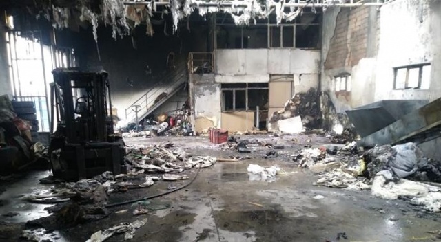 Düzce'de fabrika yangını