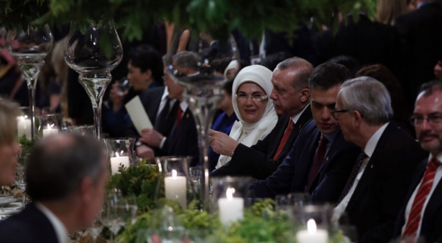 Erdoğan G20 liderler yemeğine katıldı Erdoğan G20 liderler yemeğine katıldı