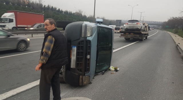 TEM’de makas atan sürücü kaza yaptırdı