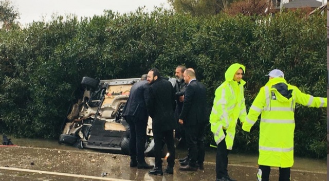 Bakan Soylu'nun koruma ekibi kaza yaptı Bakan Soylu'nun koruma ekibi kaza yaptı
