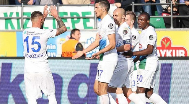 Çaykur Rizespor 3 puanı 3 golle aldı Çaykur Rizespor 3 puanı 3 golle aldı