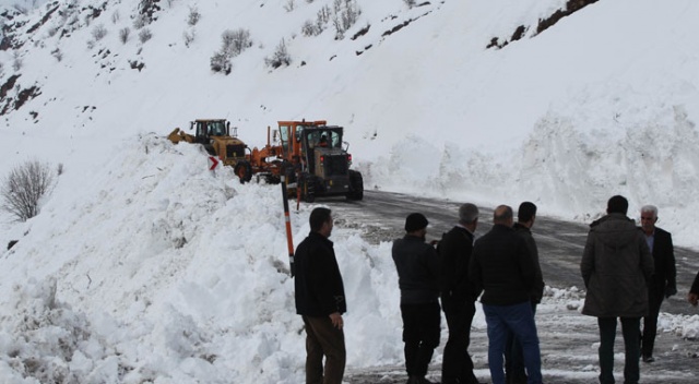 Hakkari-Şırnak karayoluna çığ düştü Hakkari-Şırnak karayoluna çığ düştü