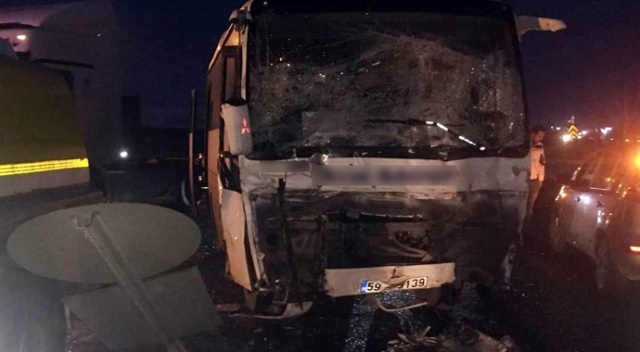 Tekirdağ&#039;da zincirleme trafik kazası: 15 yaralı