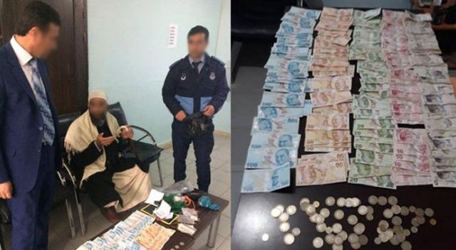 2 dilencinin üzerinden 9 bin 130 lira çıktı