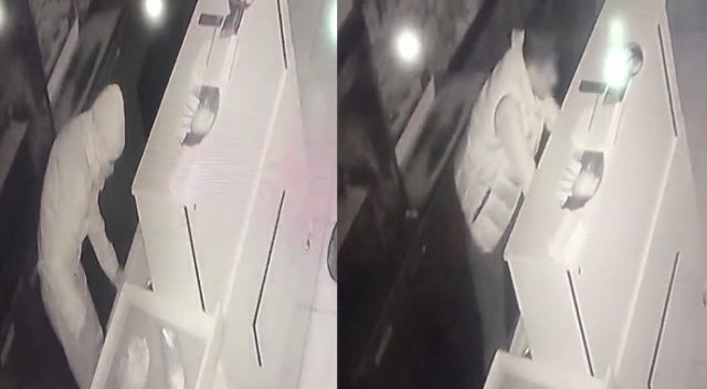 İş yeri hırsızları güvenlik kamerasına yakalandı İş yeri hırsızları güvenlik kamerasına yakalandı
