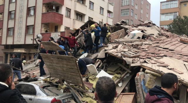 İstanbul Kartal'da 8 katlı bina çöktü İstanbul Kartal'da 8 katlı bina çöktü