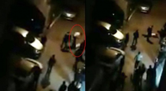 Silahla yaralanan kişiyi yerde defalarca tekmeledi