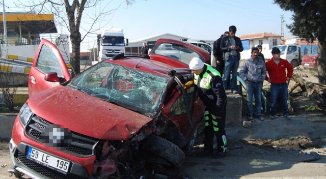 Tekirdağ&#039;da feci kaza: 1 ölü, 2 yaralı
