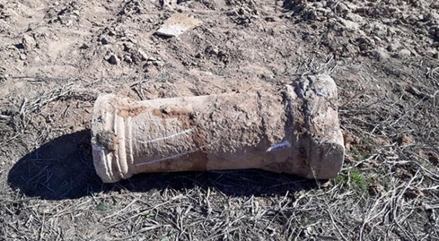 Bizans dönemine ait olduğu sanılan 2 sütun bulundu Bizans dönemine ait olduğu sanılan 2 sütun bulundu