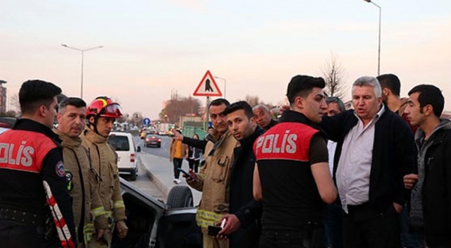 Kaza yapan sürücü, önce kaçtı sonra geri döndü Kaza yapan sürücü, önce kaçtı sonra geri döndü