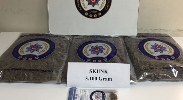 Ordu’da 3 kilo uyuşturucu ele geçirildi Ordu’da 3 kilo uyuşturucu ele geçirildi