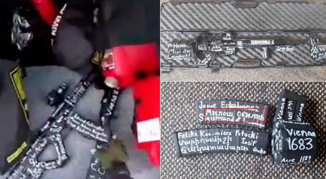 Teröristin silahındaki tarihi figürler dikkati çekti Teröristin silahındaki tarihi figürler dikkati çekti
