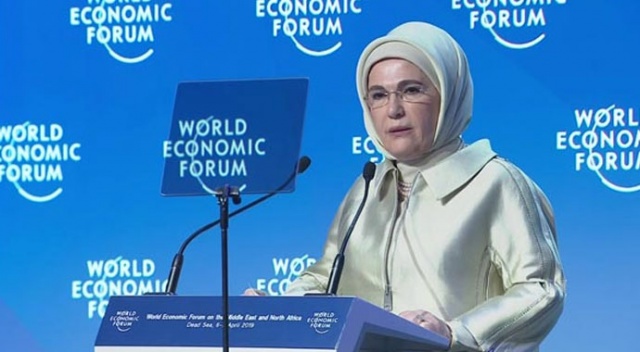 Emine Erdoğan Dünya Ekonomik Forumu&#039;nda konuştu