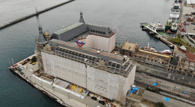 Haydarpaşa Garı restorasyonunda gelinen son durum havadan görüntülendi