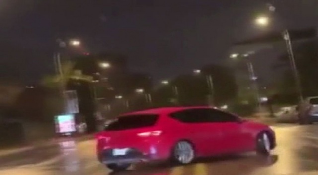 Kadıköy’de drift yapan trafik magandası kamerada