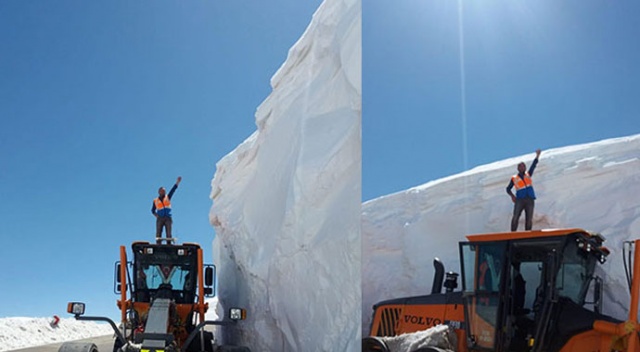 Nisan ayının sonunda 5 metre karla mücadele