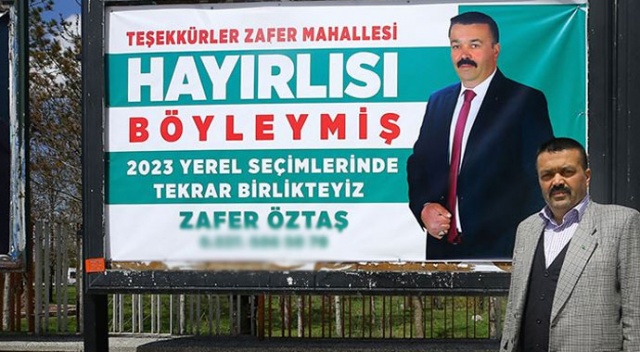 Seçimi kaybeden adaydan ilginç billboard