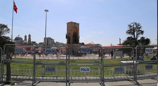 Taksim Meydanı&#039;nda güvenlik önlemleri uygulanmaya başlandı