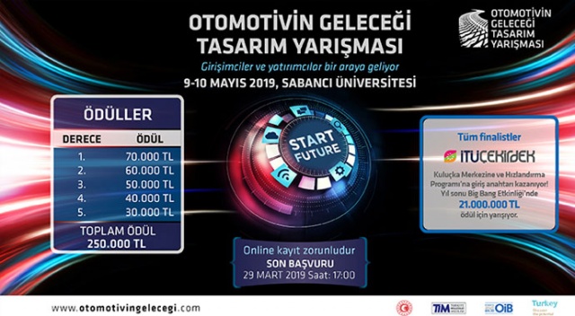 Tasarım yarışmasında toplam 250 bin lira ödül