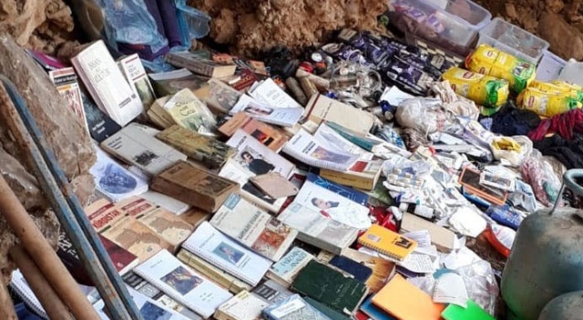 Tunceli'de teröristlerin kullandığı mağara imha edildi, malzemeler ele geçirildi