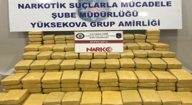 Yüksekova’da 125 kilo eroin ele geçirildi
