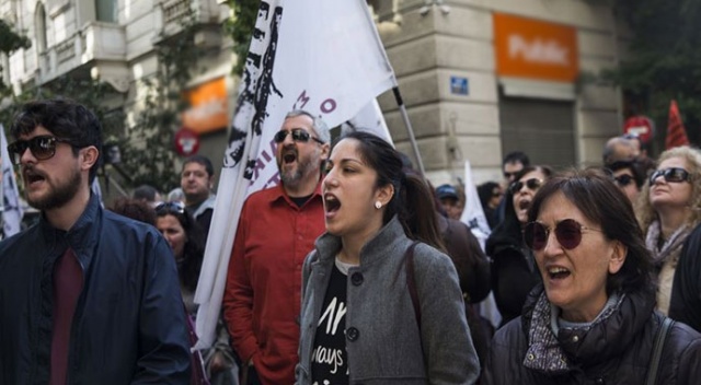 Yunanistan'da öğretmenler grevde Yunanistan'da öğretmenler grevde