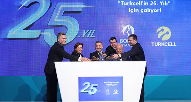 Borsa İstanbul’da Gong 'Turkcell’in 25'inci yılı' için çaldı