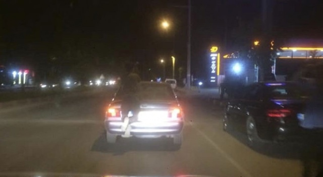 Karayolunda tehlikeli yolculuk