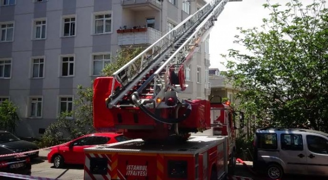 Maltepe’de 5 katlı binada yangın paniği