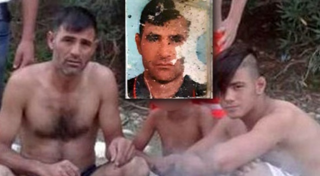 Öldürdüğü babasıyla aynı karede