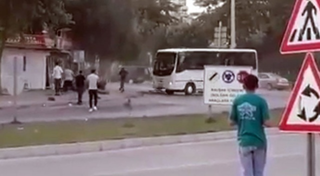 Servis şoförü dehşet saçtı