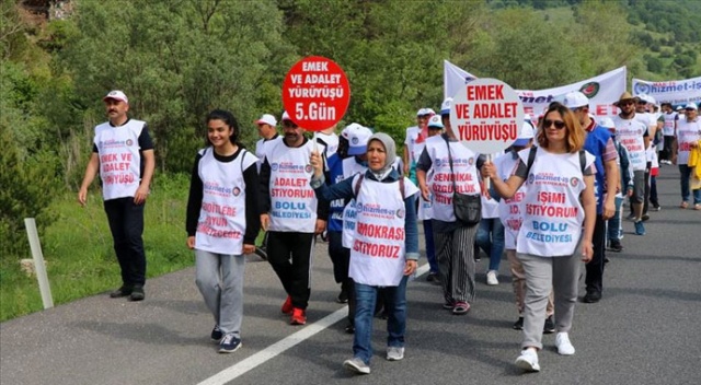 &#039;Emek ve Adalet Yürüyüşü&#039; beşinci gününde