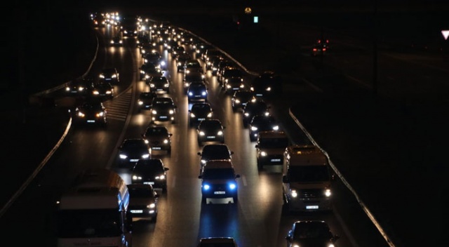 70 kilometrelik bayram dönüşü kuyruğu!