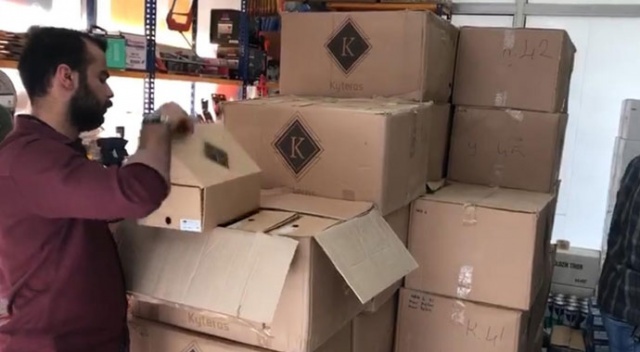 75 koli ayakkabı çalan hırsızlar yakayı ele verdi