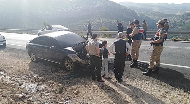 Bayram için aldığı otomobil memleket yolunda küle döndü Bayram için aldığı otomobil memleket yolunda küle döndü