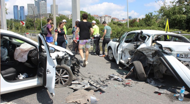 15 Temmuz Şehitler Köprüsü’nde kaza: 3 yaralı