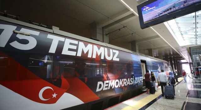 15 Temmuz treni ilk seferi için yola çıktı 15 Temmuz treni ilk seferi için yola çıktı