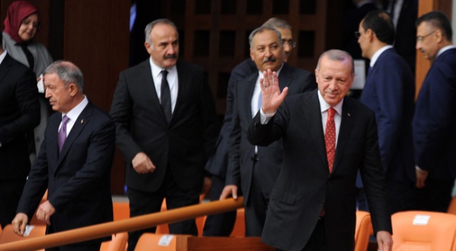 Cumhurbaşkanı Erdoğan, TBBM'de düzenlenen özel oturuma katıldı