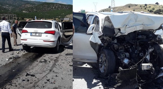 İş makinesine arkadan çarpan iş adamı kazada öldü İş makinesine arkadan çarpan iş adamı kazada öldü