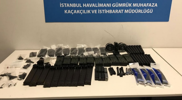 İstanbul Havalimanı'nda çok sayıda silah parçası ele geçirildi İstanbul Havalimanı'nda çok sayıda silah parçası ele geçirildi