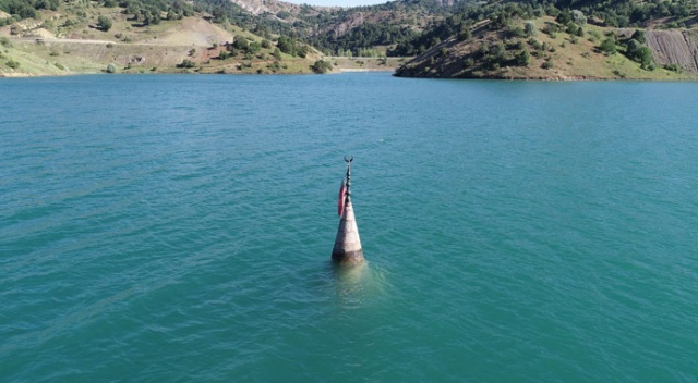Pusat Barajın doluluk oranını minareye bakıp öğreniyorlar Pusat Barajın doluluk oranını minareye bakıp öğreniyorlar