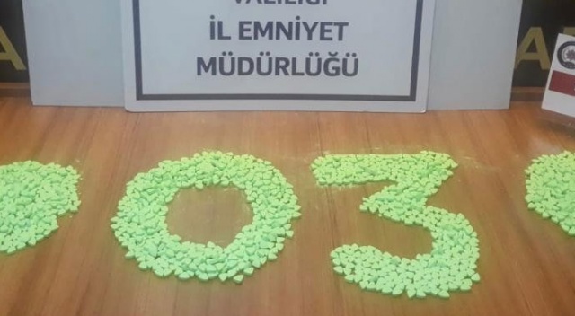 Şüpheli araçta bin 728 adet ecstasy hap ele geçirildi
