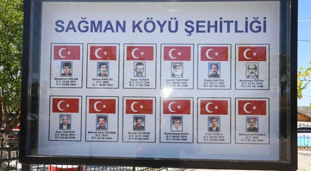 Tunceli'de şehit 12 vatandaş için yaptırılan anıt açıldı