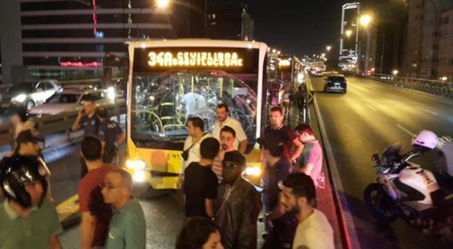Zincirlikuyu istikametinde metrobüs seferleri durdu Zincirlikuyu istikametinde metrobüs seferleri durdu