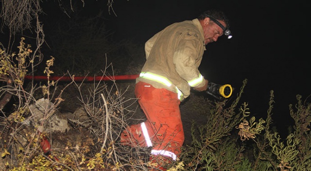 Alanya’da çalılık alanda yangın paniği