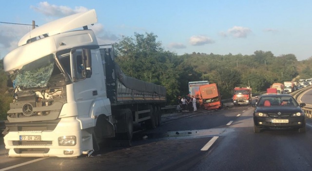 D100 karayolunda korkutan kaza