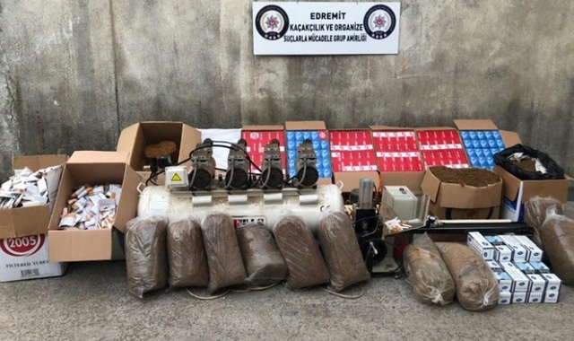 Edremit’te kaçak tütün operasyonu