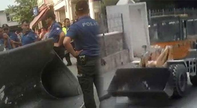 Kepçeyi ve polis memurunu kaçırdı! Sebebini duyanlar şaştı kaldı